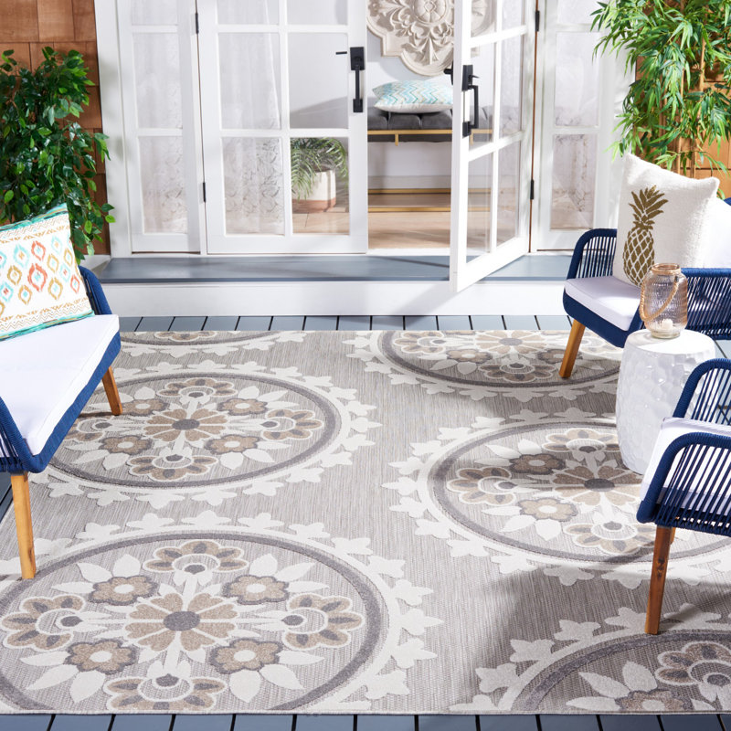 Tapis d'intérieur / extérieur à motif floral Sams Bahama Cottage Performance
