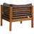 Corner Sofa Dark Grey Solid acacia wood Medium Modular 27.2" x 27.2" x 24.6"-190210394