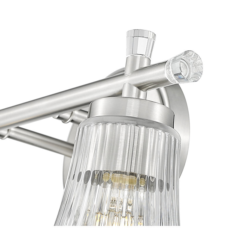 Coiffeuse Maston, H 10 po x l 16 po x P 6,75 po, Deux lumières, Nickel brossé