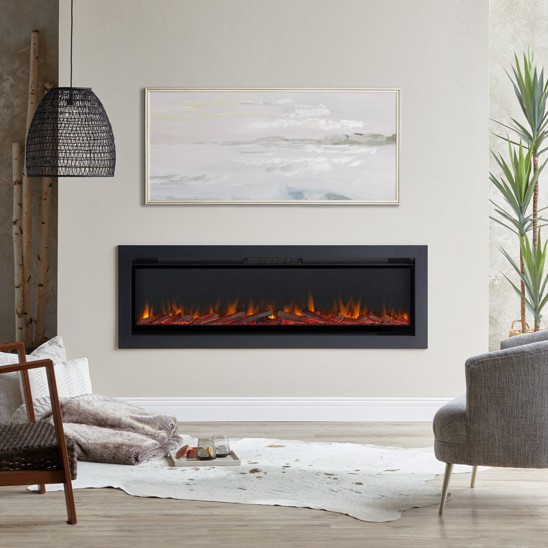 Wall-Mount or Recessed Electric Fireplace by Real Flame, 24.8" H x 65" W x 5.5" D