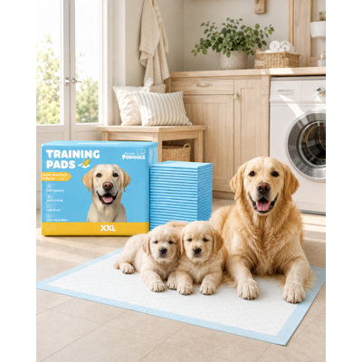 XX Grands coussins pour chiots pour chiens 38 po x 28 po à séchage rapide et imperméable à 75 couches