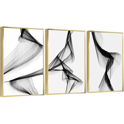 "Abstract Lines", art mural encadré en aluminium