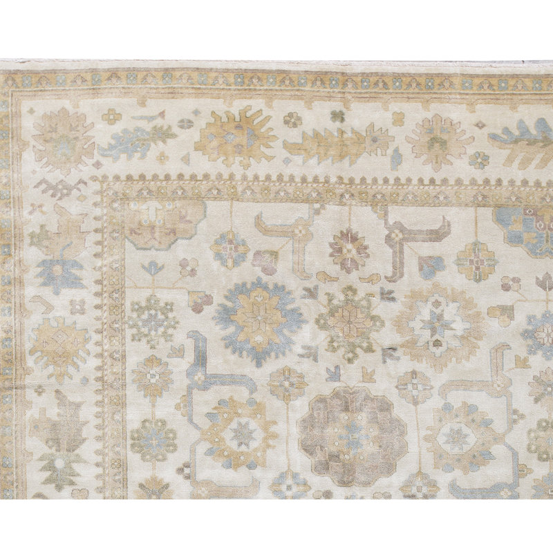 Wool Oriental Area Rug in Beige