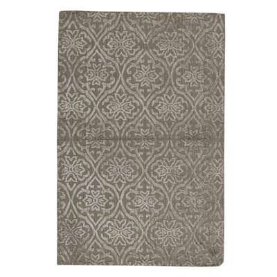 Sona Hand Woven Wool Damask Area Rug