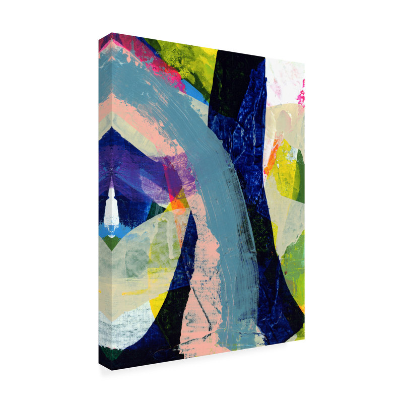 «Jessalin Beutler Cheerful Lines», art sur toile, H 47 po x l 35 po x P 2 po