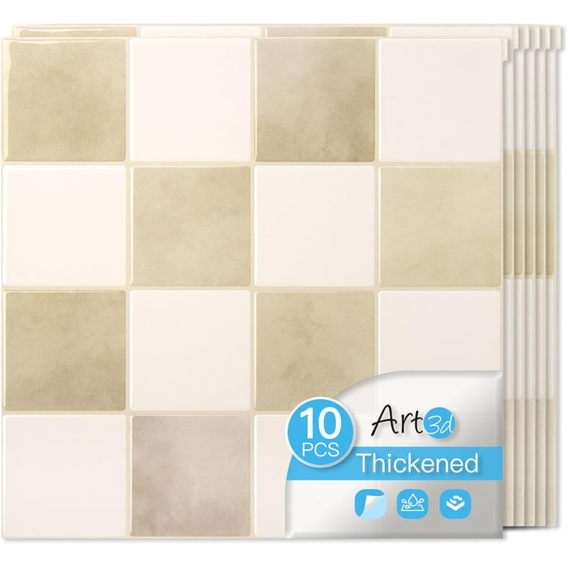 Art3d 10-Pack Heavy-Duty Peel and Stick Backsplash