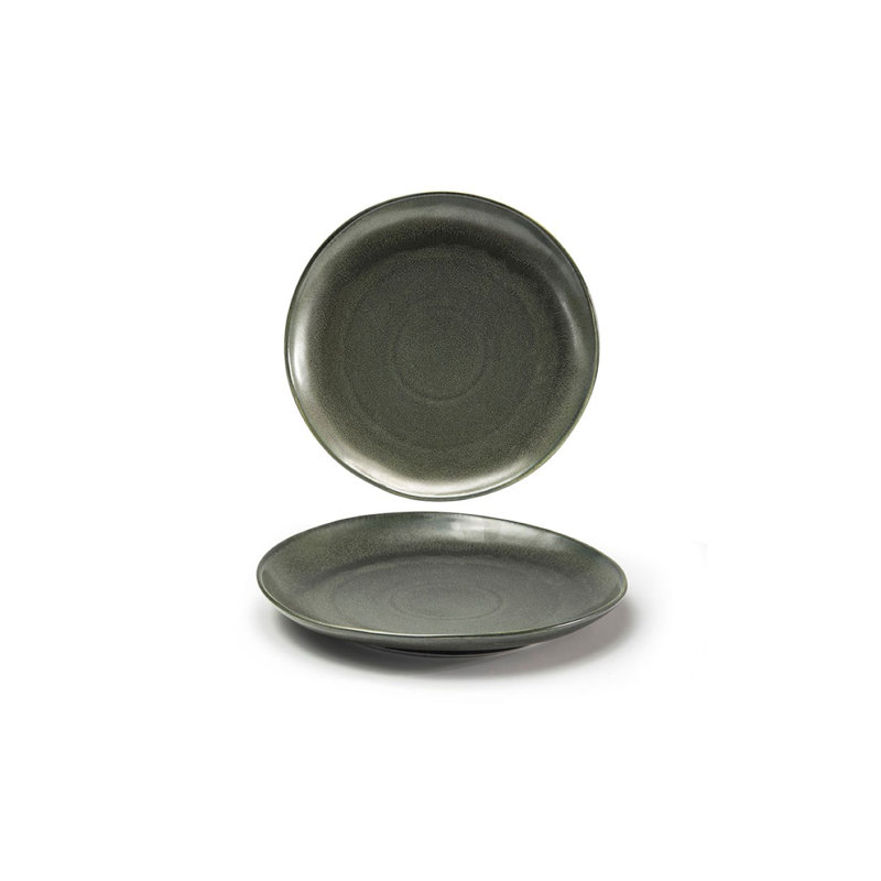 Assiette plate ronde de 11 po Kiln, Sauge