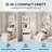 Compact Vanity. Make Up Vanity Desk with Mirror and Lights. White Vanity Table Set with  Station.Girls Small Vanity and Storage Chair-1688676008