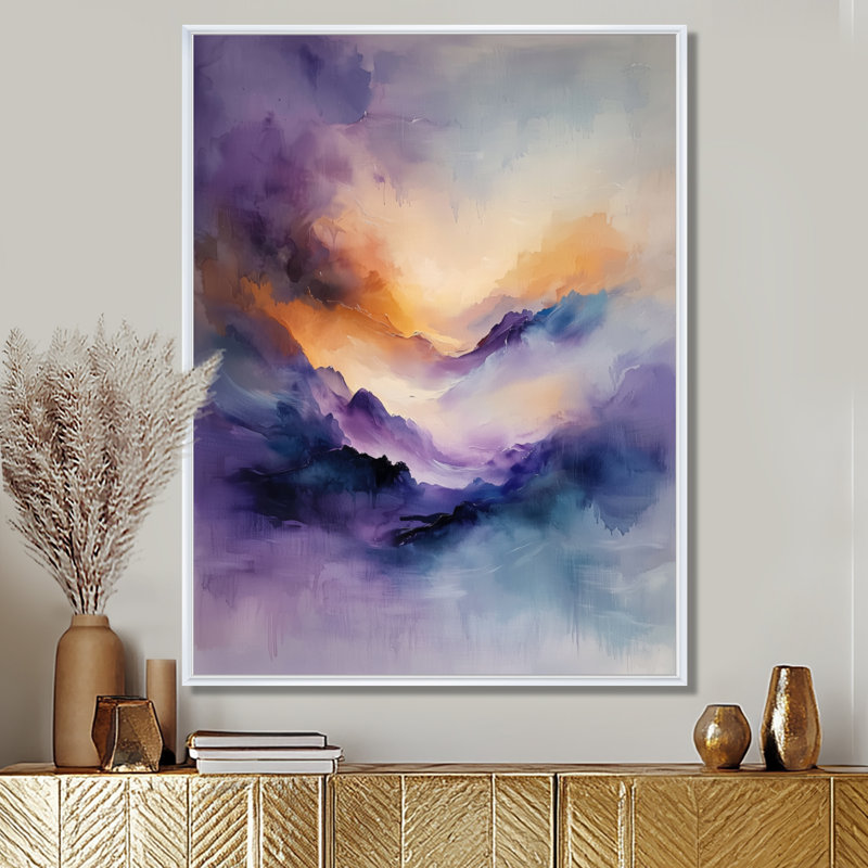 Art sur toile Ghanim, H 20 po x l 12 po, Reproduction avec cadre flottant, Blanc