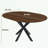 Round Extendable Dining Table with steel Base-117584062