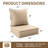 24" X 24" X 6.5" Outdoor Cushion Set Patio Chair Cushions-1257011264