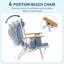 Chaise de plage pliante avec accoudoirs en bois-130044172
