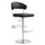 Upholstered Counter Stool with Metal Frame-1129857289