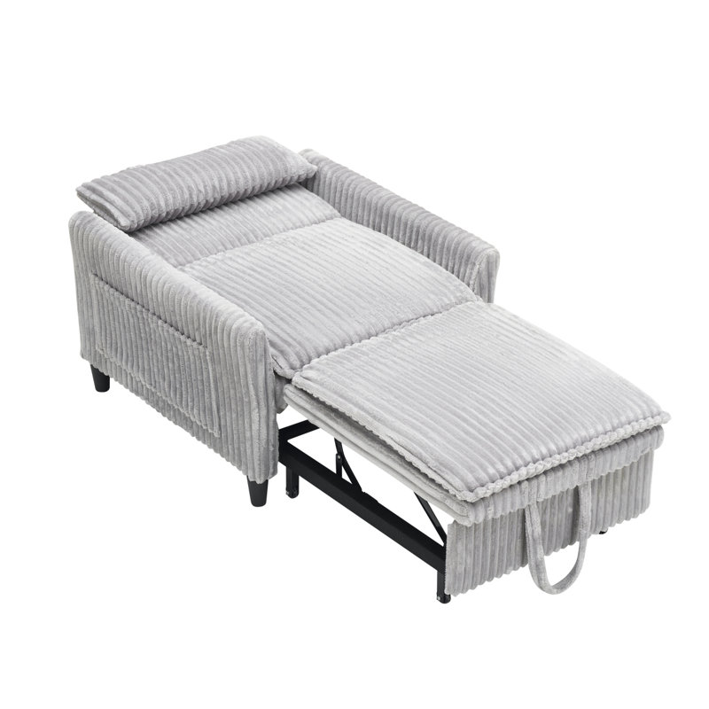 Fauteuil gris confortable pour petit appartement, chambre, balcon, petit canapé-lit, Gris