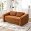 Canapé-lit escamotable pliable 71 po 2-en-1 avec accoudoirs et coussins de dossier, canapé-lit convertible en chenille désossée, avec matelas, lit de repos, canapé-lit pour salon, chambre, dortoir, orange-1483027122-1483027123