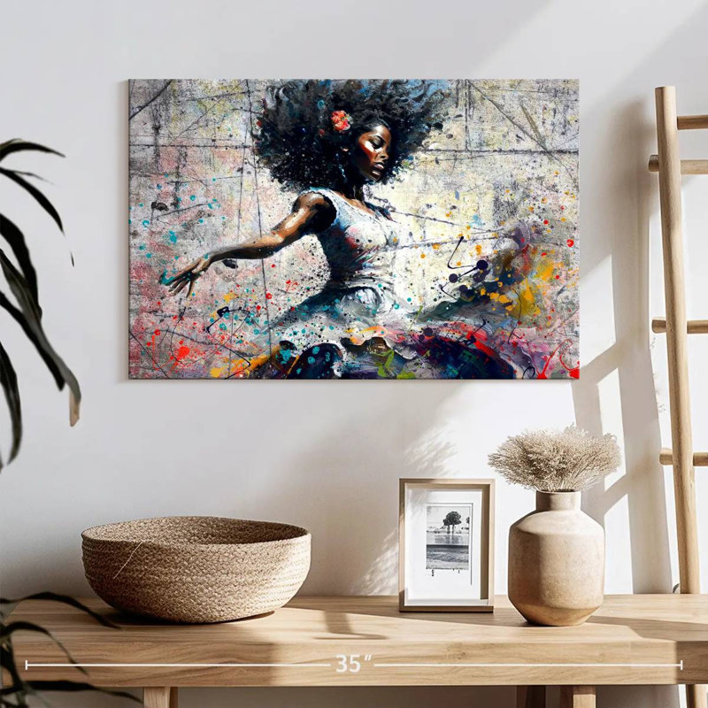 " African Dancer " by Harper D., 16" H x 24" W x 1.25" D