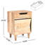 Table de chevet en bois naturel