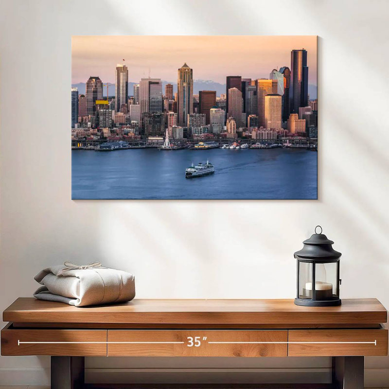 Vue de Seattle, H 16 po x l 24 po
