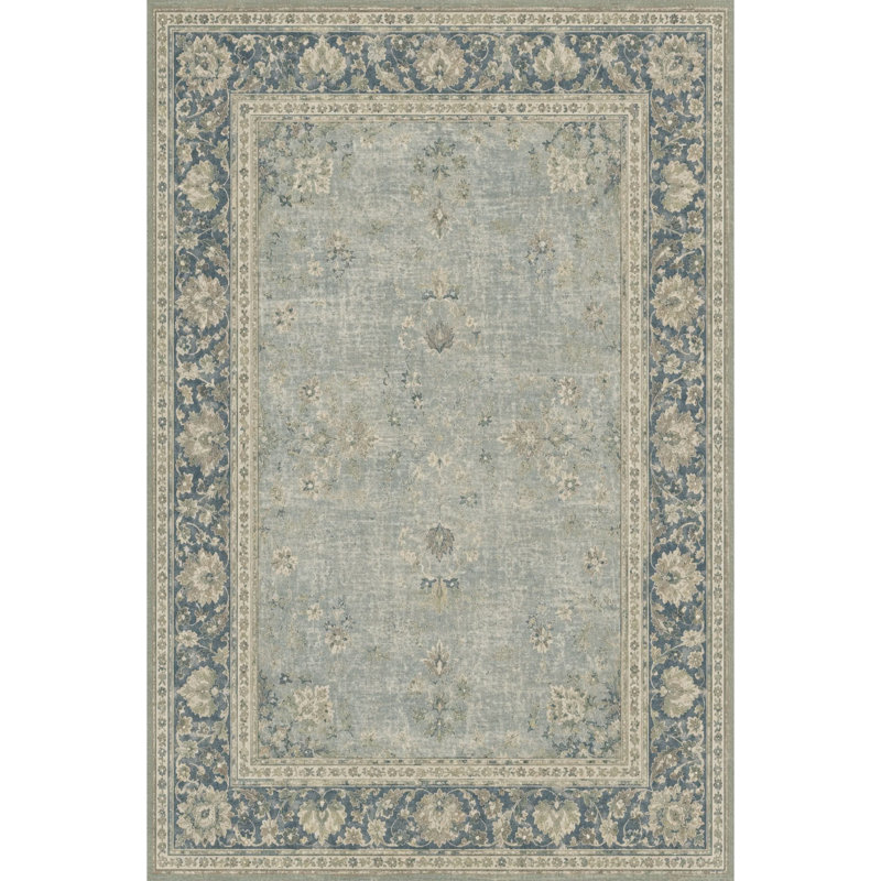 Tapis de couloir bleu clair clair, Rectangle 11'6" x 5'3"