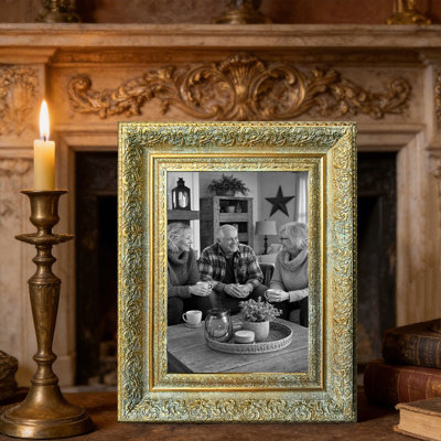 Cadre photo poli antique 3 pièces pour photos et galerie 8 po x 10 po