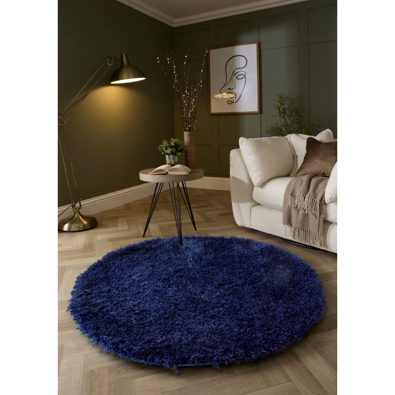 Beahn Solid Colour Machine Tufted Area Rug, Round 133cm