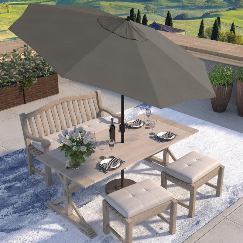 Parasol de marché 9 pi Jelks, Gris anthracite