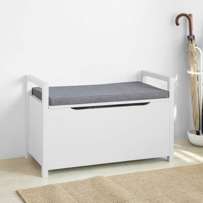 Fsr76-w, Storage Shoe Bench With Lift Up Top And Padded Seat Cushion, Bench With Storage Chest, Toy Box by Latitude Run