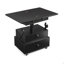 Table de bout roulante à hauteur ajustable laquée ultrabrillante avec station de charge et roues universelles avec freins, table à plateau relevable multifonctionnelle avec tiroirs de rangement pour la chambre à coucher du salon-131261870