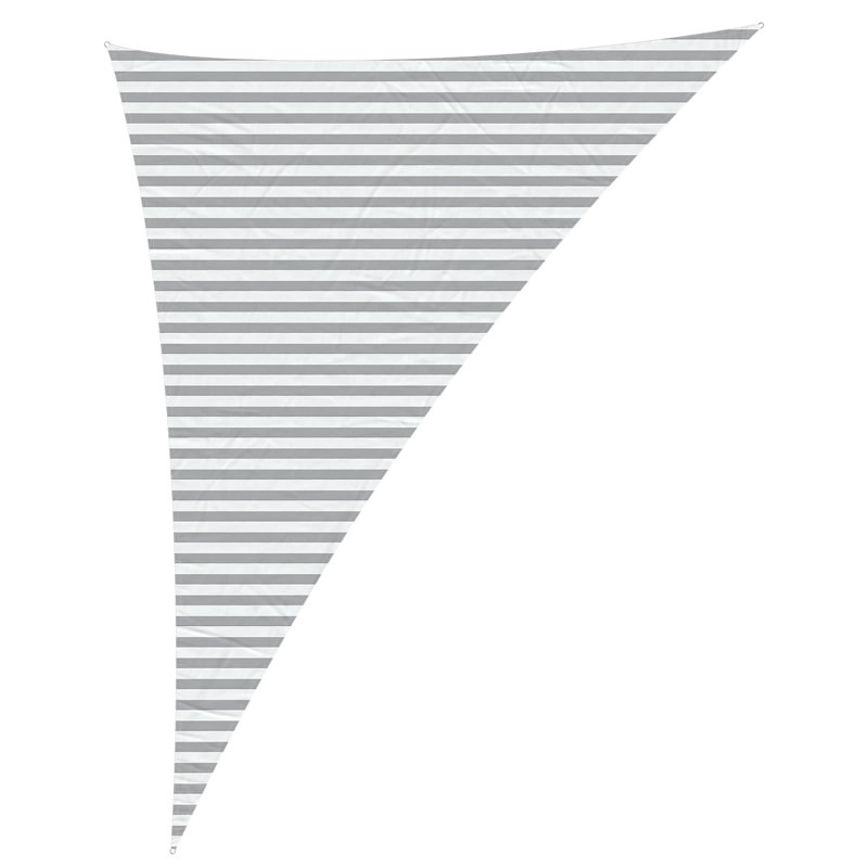 Vidaxl Sunshade Sail Oxford Fabric Triangular Shade Sail Sunscreen Canopy, Grey/White, 400cm W x 500cm L
