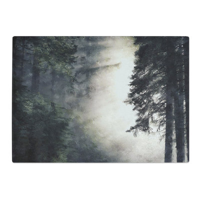 Tempered Glass Forest Light Chopping Board