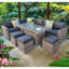 Barcelona Wicker 9 - Person Garden Lounge Set-2139085218