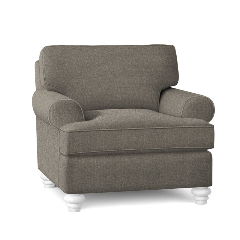 Lowell Chair, Gray Sugar Performance; 0863-84, Frost White Finish