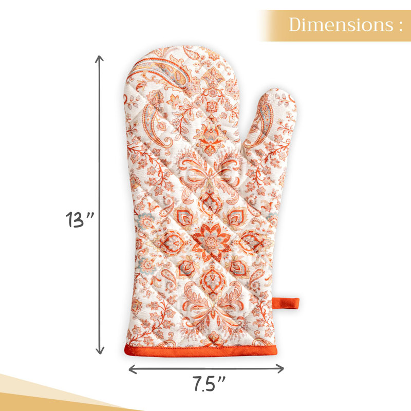 Maison d'Hermine Cachemire 100% Cotton Oven Mitt - 7.5" x 13"