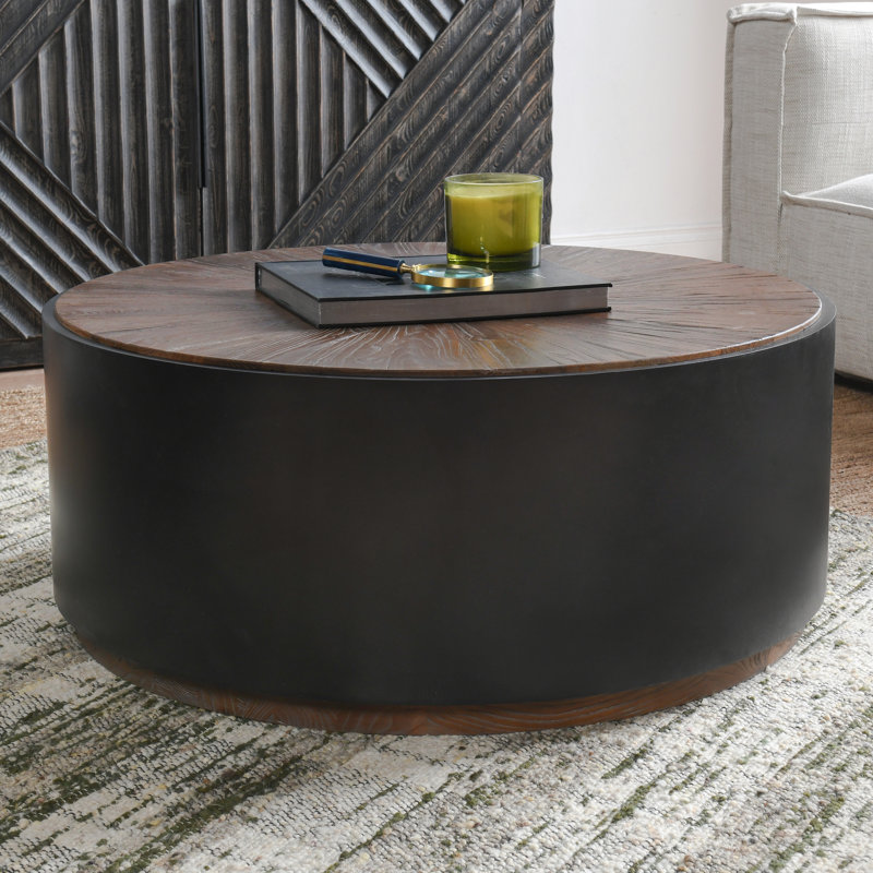 Salsbury Solid Wood Coffee Table, Black