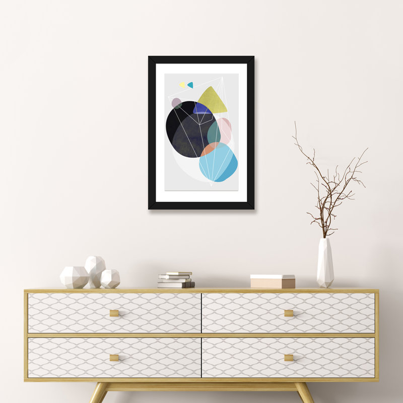 « graphic clxxiii » par mareike böhmer-impression sur image, H 32 po x l 24 po x P 1 po, Papier avec cadre noir