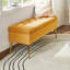Banc de rangement rembourré en velours Kajana-1706549181