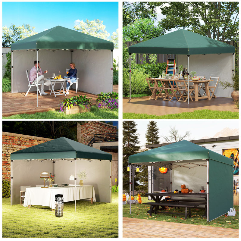 Theroux 2.90m x 2.90m Steel Pop-Up Gazebo, Green