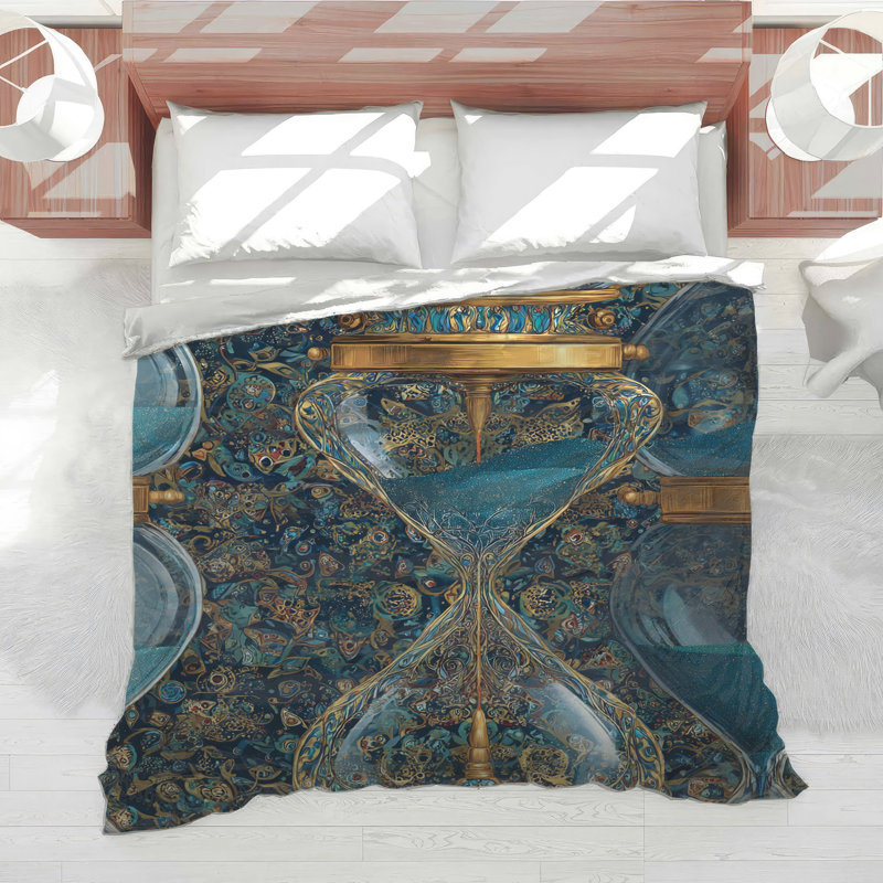 Hourglass Bedding Object Comforter Art Deco, Queen