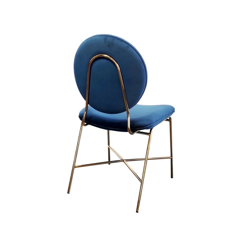 Ayreonna 44cm H Velvet Upholstered Side Chair in Blue