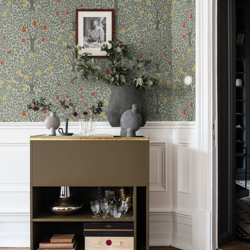 Bryanna 10.05m x 53cm Matte Wallpaper Roll, Dark Green