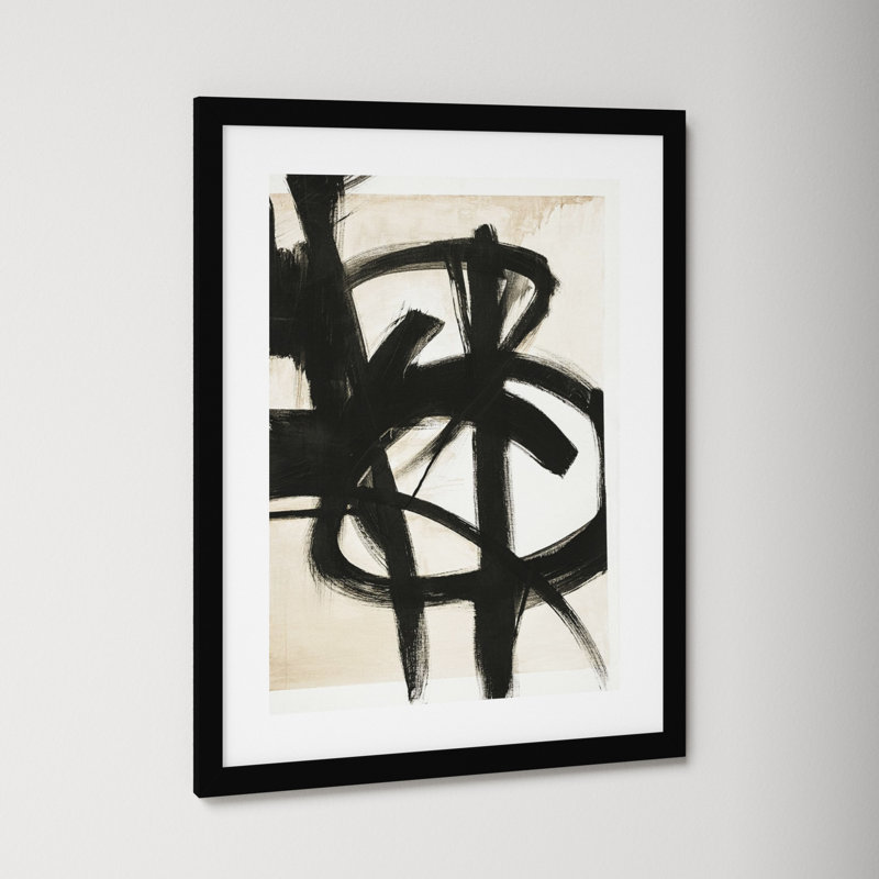 Graphical Shapes 7 by Design Fabrikken, 26.12" H x 20.12" W x 0.88" D, Black Framed Paper
