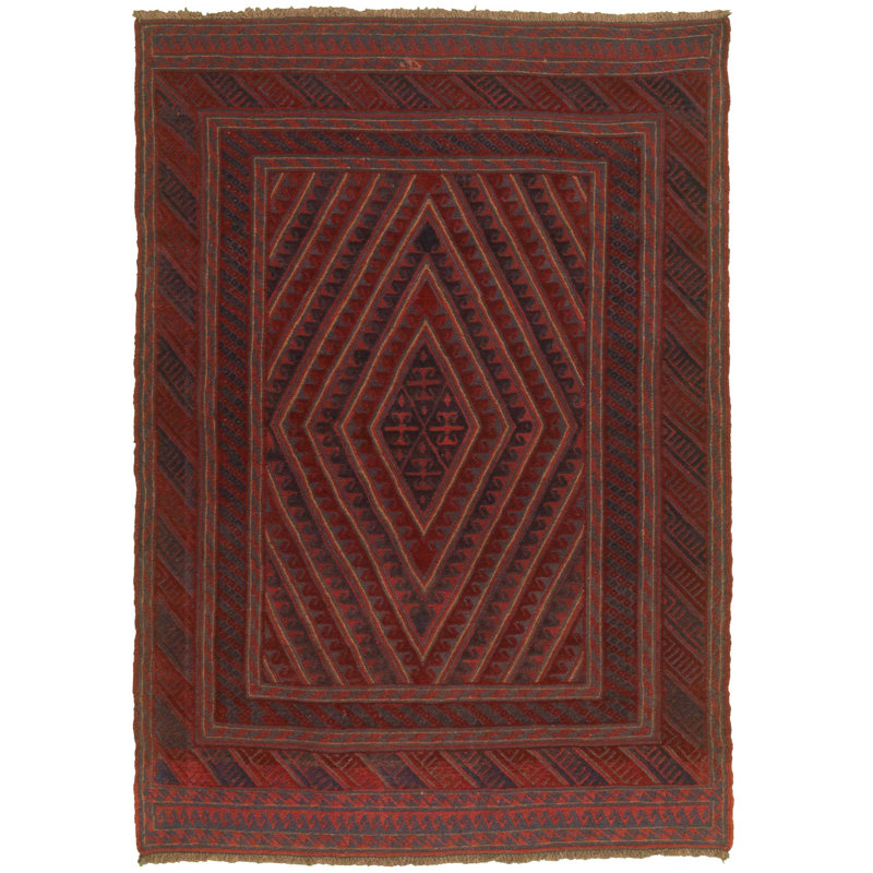 Tapis de zone one-of-kind-noué la 2010 rouge tadjik 4 pi 5 po x 6 pi zone de laine 3 po Westbrooke