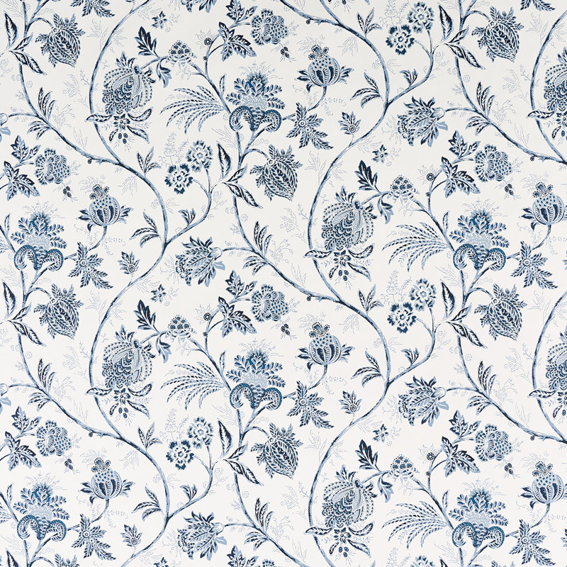 Papier peint Schumacher x Mark D. Sikes, Cobalt