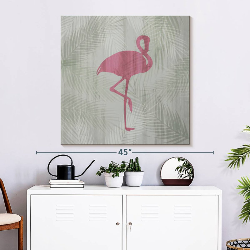 Flamant rose I, H 33 po x l 33 po
