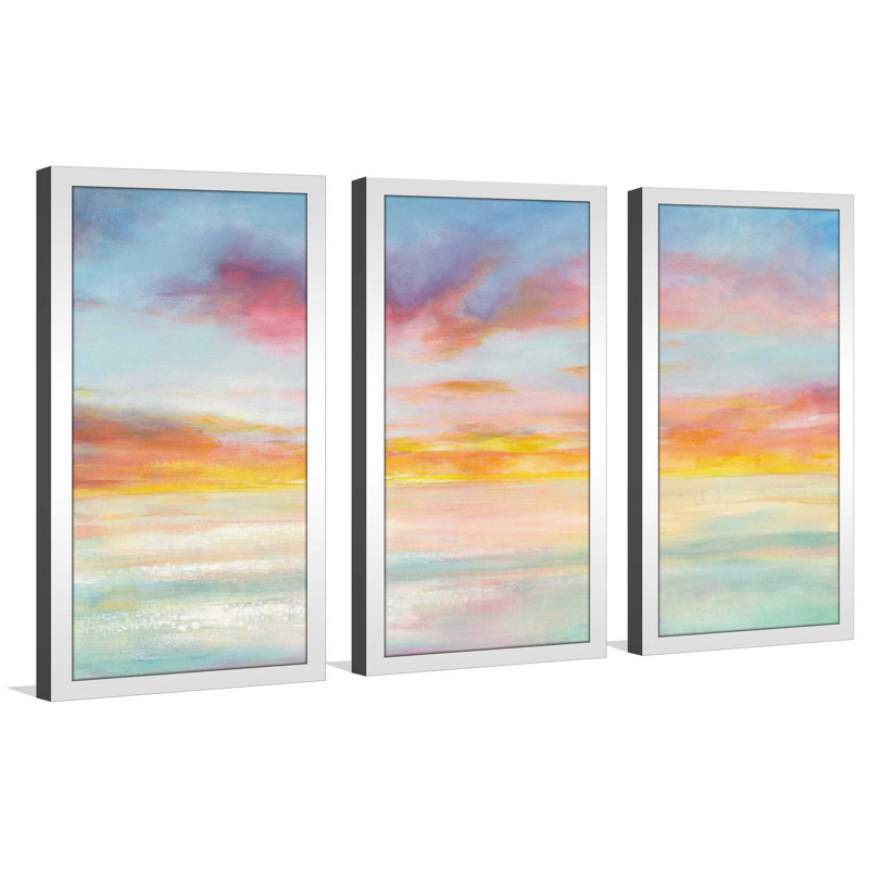 « pastel sky », reproduction de peinture à l’acrylique à multiples images, L 40,5 po x H 25,5 po x P 1 po