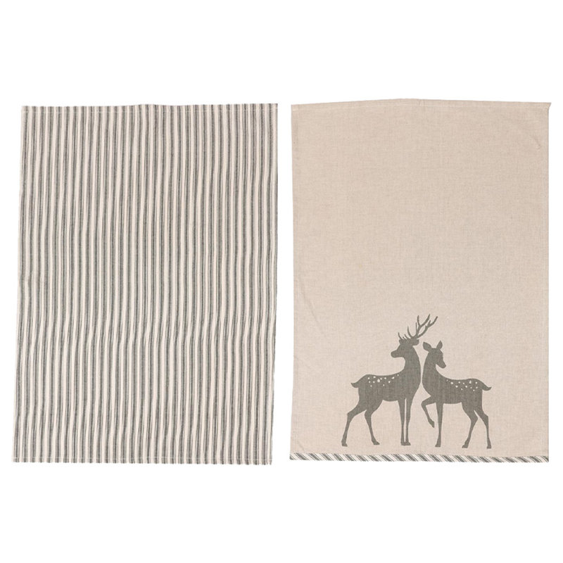 Cotton Stripe Jacquard Kitchen Towel Linen Set