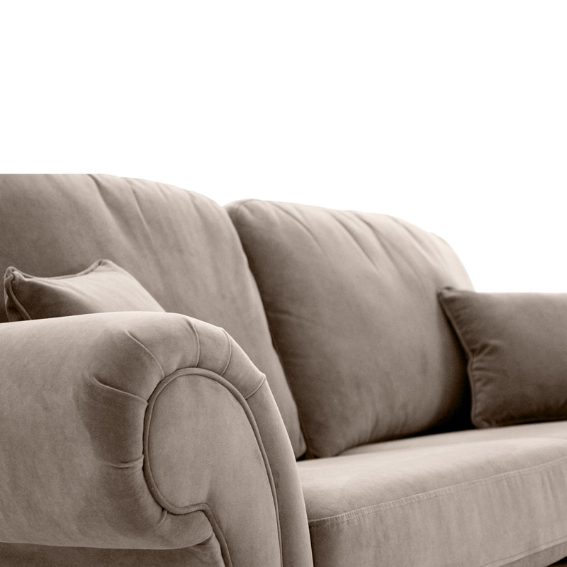 Foreston 4 Seater Velvet Sofa, Taupe