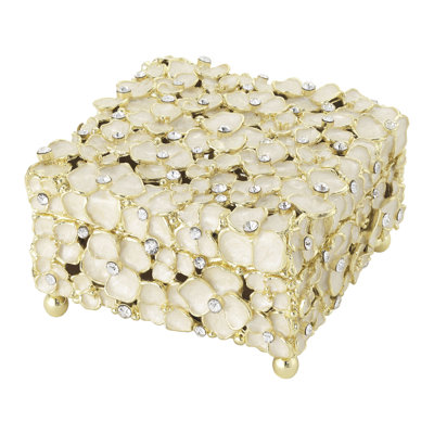 Dogwood Pewter Decorative Box