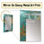 Golden Sunshine Wild Turquoise River Abstract IV - peinture abstraite, miroir mural moderne, impression sur métal-1454849690