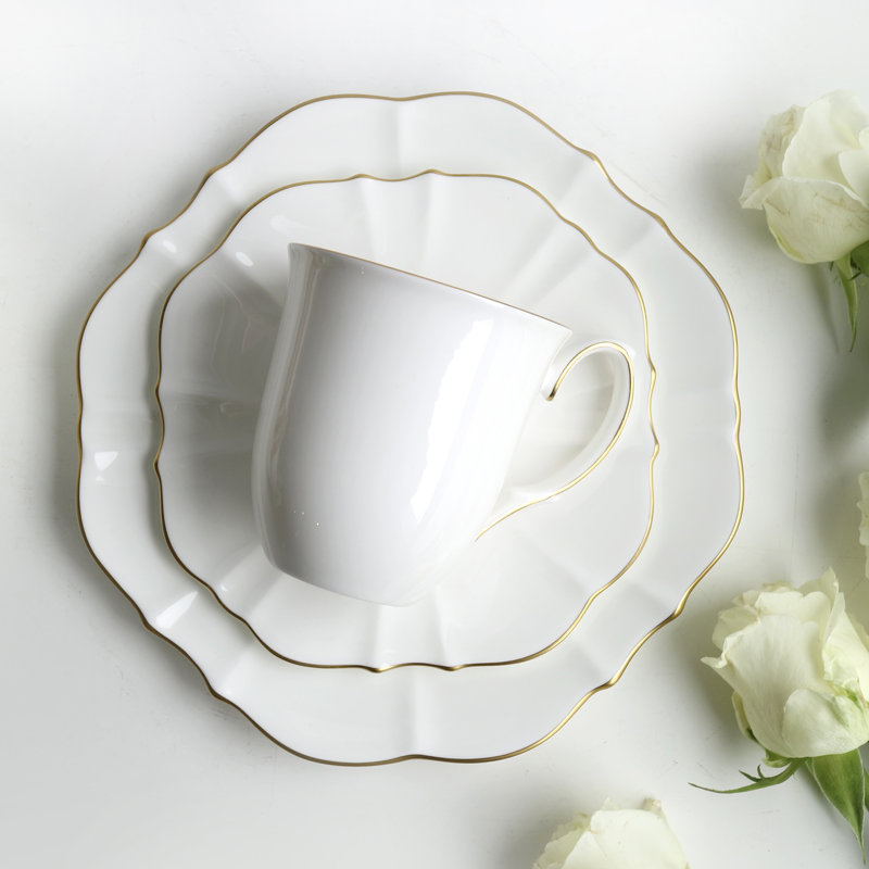 Amelie Bone China, Brushed Gold